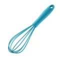 Mini Silikon Schneebesen für Küche Backen, manueller Eierschläger und Rührgerät in blau, kompakt. - Blau