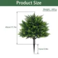 Artificial cedar topiary ground stake plant 45cm with 15cm spike home garden decoration - Style C Two-Tone / Single Piece / Ground Plug Cypress Tree