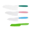 Plastic bread knife set colorful children fruit cutting cake slices safe baking tools - Plastic Bread Knives, 4-Piece Set, Pink