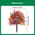 Artificial flower plug-in multi-color floral garden yard home decoration dimensions - 40cmX60cm / Multicolor Violet