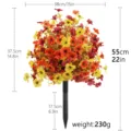 Paletto di fiori artificiali eucalipto campanula autunno giardino decoro 55cm misura - 1 Pezzo/Confezione / Bicolore Autunno