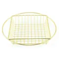 Gold stainless steel french fry basket metal mesh snack holder food display container - Gold