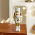 Weihnachten Harz Nussknacker Soldat Ornament Anhänger Desktop Dekoration Baum Hängend - Platin