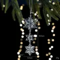 Transparenter Acryl Schneeflocke Weihnachtsbaum Hängeornament Dekoration 18.5cm - Klarer Acryl Stil A / 1 Stück