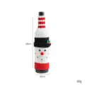 Christmas knitted snowman wine bottle cover festive holiday champagne bottle sleeve 28cm - Snowman