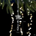 Weihnachtsbaum Acryl Kristall Stern Tropfen Hängend Anhänger Festliche Dekoration Neu - Klarer Acryl Stil D / 1 Stück