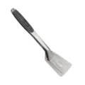 Práctica pinza para carne y espátula 2 en 1 de acero inoxidable para cocina. - Acero Inoxidable 304 Bolsa OPP / Negro