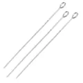 Stainless Steel BBQ Skewers Reusable Metal Shish Kebab Skewers with Ring Handle 3pcs - Set of 3 BBQ Skewers