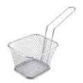 Cesta de freir cuadrada de acero inoxidable con mango para patatas fritas y escurrir cocina. - S / Color Original
