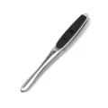 Cuchara de acero inoxidable raspador de cítricos utensilio de cocina con mango negro - 10 Pulgadas Bolsa PP / Negro