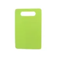 Green plastic cutting board for kitchen use, durable chopping board with convenient handle hole. - Green Cutting Board