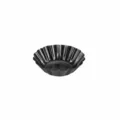 Zwarte koolstofstaal gegroefde taartvorm bakvorm 7.5cm diameter voor thuis bakken in de oven gebruik - 7,5 cm zwarte eiertaartvormen / Zwart