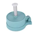 Plastic hamburger press mold manual meat patty maker round kitchen cooking gadget tool new - Color Box / Blue