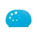 Rascador de masa de plástico azul con escala de medida y agujeros, ideal para repostería. - Azul