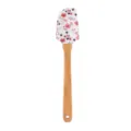 Floral silicone spatula with wooden handle for cake baking, non-stick cream scraper. - Large Flower Spatula with Wooden Handle