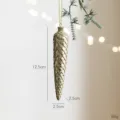 Champagner Harz Tannenzapfen Weihnachtsbaum Hängeornament Feiertag Festliche Deko 12.5cm - Champagner Harz Langer Kiefernzapfen