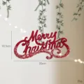 Weihnachten Glitzer Buchstaben Hängeschild Merry Christmas Deko für Christbaumschmuck. - Rote Pailletten Buchstabentafel