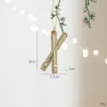 Goldener Glitzer Ski Christbaumschmuck fur weihnachtliche Dekoration hängender Anhänger - Champagner Harz Schlitten
