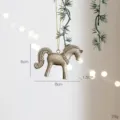 Champagner Harz Pferd Weihnachtsbaum Hängeornament, festlicher Feiertagsdekor Anhänger. - Champagner Harz Pferd