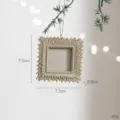 Champagner Harz Weihnachtsbaum hängender Bilderrahmen Anhänger für Weihnachtsdeko. - Champagner Harz Quadratischer Rahmen