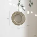 Champagner Harz Weihnachts Fotorahmen Anhänger Sonnenbombe Stil Dekorative Variante - Champagner Harz Runder Rahmen