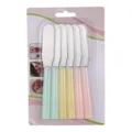 Edelstahl Butterstreicher Messer Set mit Pastellgriffen für Küche und Desserts - 6-teiliges Spatel-Set