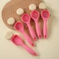 Set di 5 stampi per mooncake rosa portatili per dolci tradizionali e pasticceria asiatica. - Set da 5 pezzi fiori rosa