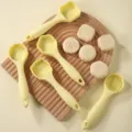 Kit de moules à gâteau de lune pressés à la main en plastique pour pâtisserie cuisine - Lot de 5 pièces jaune sable mouvant
