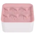 6-Gitter Kunststoff Eiscremeform mit Deckel, kreative selbstgemachte Eislutscher Box - Rosa