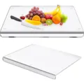 Tabla de cortar de acrílico transparente con borde para encimera de cocina, antideslizante. - 40x30cm / Transparente