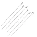 Stainless steel BBQ skewers set, durable metal grill sticks with twisted handle for outdoor cooking. - Set of 6 BBQ Skewers