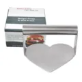 Stainless steel heart burger press grill patty mold kitchen cooking tool for barbecue beef. - Heart-Shaped Meat Press