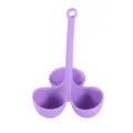 Soporte de silicona violeta para cocer huevos de 3 agujeros variante de utensilio. - 3 agujeros / Púrpura