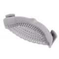 Silicone clip-on pot strainer, grey kitchen colander for draining pasta, vegetables and fruit. - Gray
