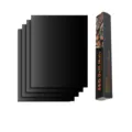 Alfombrillas antiadherentes reutilizables para barbacoa de fibra de vidrio PTFE resistente. - 3 Piezas + Caja de Color / Negro