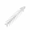 Stainless steel fish bone BBQ skewer multi-purpose meat fork bottle opener camping tool. - S
