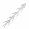 Stainless Steel Fish Bone Barbecue Skewer Silver Variant Multipurpose Grill BBQ Tool. - L