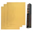 Goldene Antihaft BBQ Grillmatte Set mit Verpackungsbox fuer Outdoor Backen 3 Stueck - 3 Stück + Farbkarton / Gold
