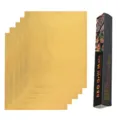 Antihaftbeschichtete Glasfaser BBQ Grillmatte Set, hitzebeständige Backmatte für den Ofen. - 5 Stück + Farbkarton / Gold