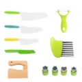 Niños plástico cocina cuchillo conjunto seguridad fruta cortador herramientas cocina set - Juego de 11 Piezas