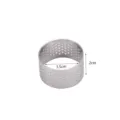 Aro para tarta perforado de acero inoxidable 3.5cm diametro 2cm altura molde reposteria - 3,5 cm x 2