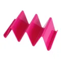 Soporte de taco de plástico rosa en forma de W estante para tortilla de maíz herramienta de cocina - Rosa rojo