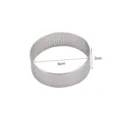 Aro para tarta perforado de acero inoxidable 304 de 6cm x 2cm molde para pastel de mousse - 6 cm x 2