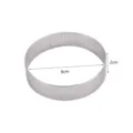 Anello per crostata perforato in acciaio inox 8cm stampo per mousse da pasticceria - 8 cm x 2