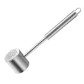 Stainless steel meat tenderizer mallet kitchen tool with ergonomic handle and hanging loop - 304 Stainless Steel Meat Tenderizer (Mirror Finish) in PP Bag