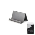 Porte-cartes de visite en acier inoxydable support de bureau finition gris foncé variante - Noir Brossé
