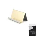 Porte-cartes de visite en acier inoxydable doré et support téléphone de bureau élégant. - Or Champagne Brossé