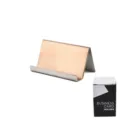 Porte-cartes de visite en acier inox, support téléphone rose gold minimaliste pour bureau. - Or Rose Brossé