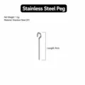Brocheta de barbacoa de acero inoxidable, 9 cm de largo, accesorio de parrilla resistente. - Juego de 10 brochetas