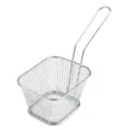 Stainless steel french fry basket, mini deep frying food strainer for restaurant snack chips. - Original Color